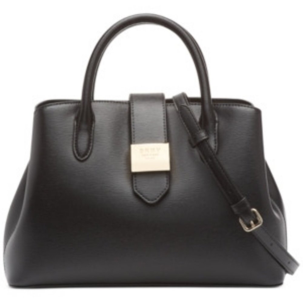 DKNY Lyla Leather Center Zip Satchel